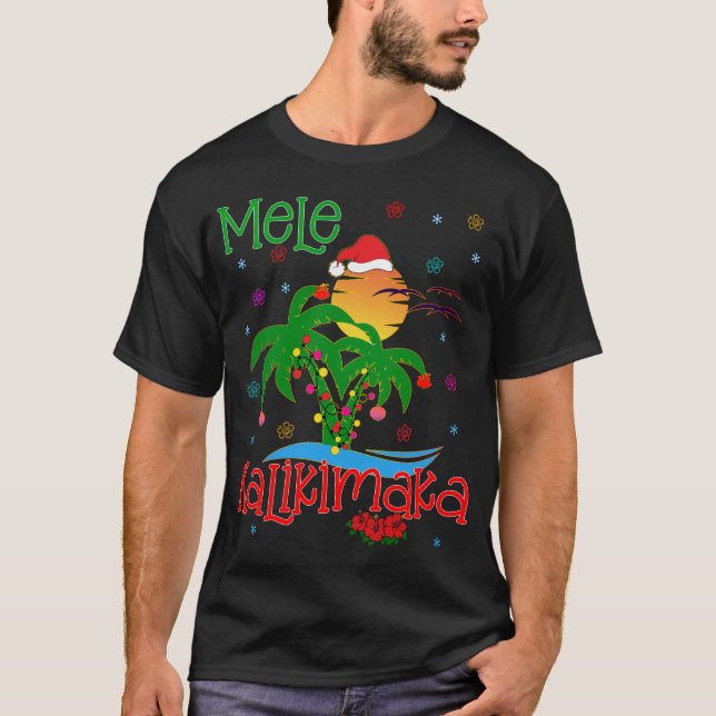 Mele Kalikimaka Hawaiian Merry Christmas Aloha Mat T-Shirt (Vorderseite)