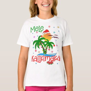 Mele Kalikimaka Hawaiian Merry Christmas Aloha Mat T-Shirt
