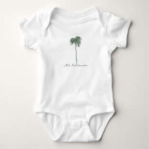 Mele Kalikimaka Hawaiian Merry Christmas Palm Baby Strampler