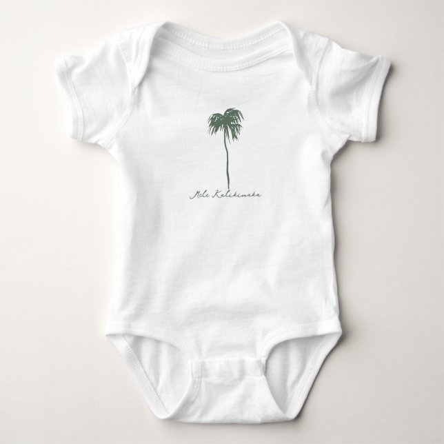 Mele Kalikimaka Hawaiian Merry Christmas Palm Baby Strampler (Vorderseite)