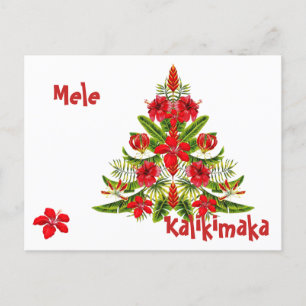Mele Kalikimaka Hawaiian Post Card Postkarte