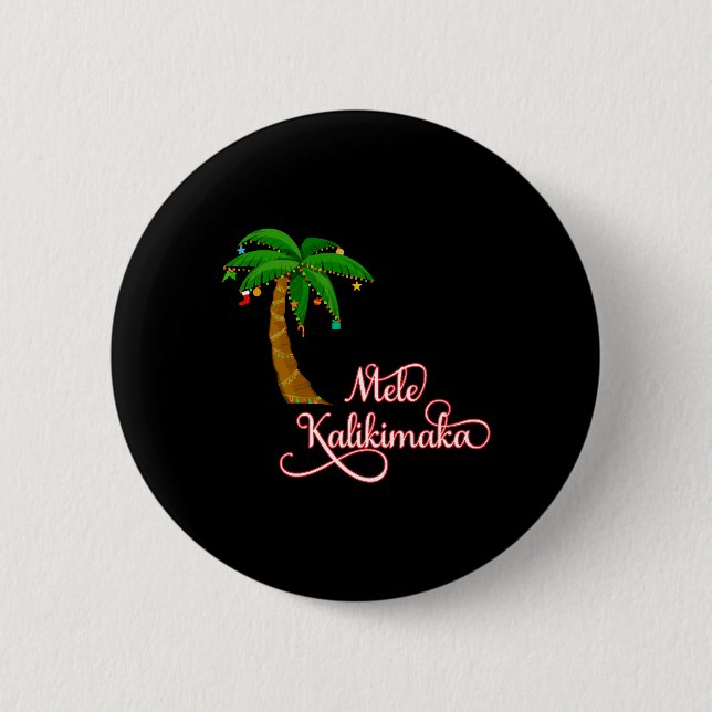 Mele Kalikimaka Hawaiian Sweat for Christmas Button (Vorderseite)