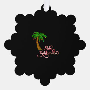 Mele Kalikimaka Hawaiian Sweat for Christmas Ornament Karte