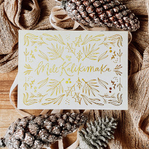 Mele Kalikimaka Hawaiian Tropical Christmas Card Folieneinladung