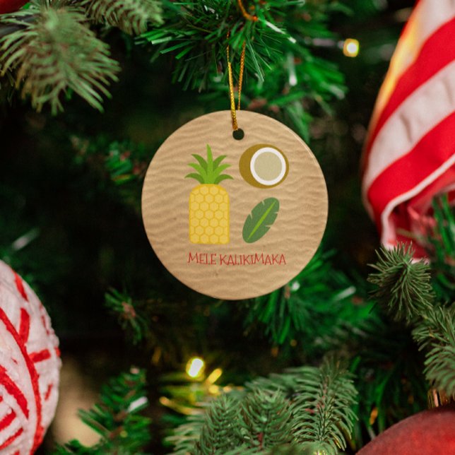 Mele Kalikimaka Hawaiian Weihnachten Ornament Aus Metall (Von Creator hochgeladen)
