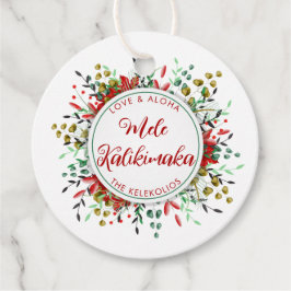 Mele Kalikimaka Hawaiian Weihnachtsgeschenk Tags Geschenkanhänger