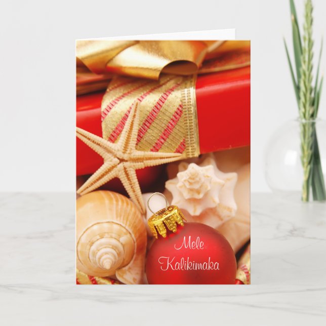 Mele Kalikimaka Hawaiian Weihnachtskarte Feiertagskarte (Vorderseite)