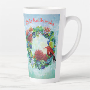 Mele Kalikimaka Hawaiian Wreath Latte Tasse