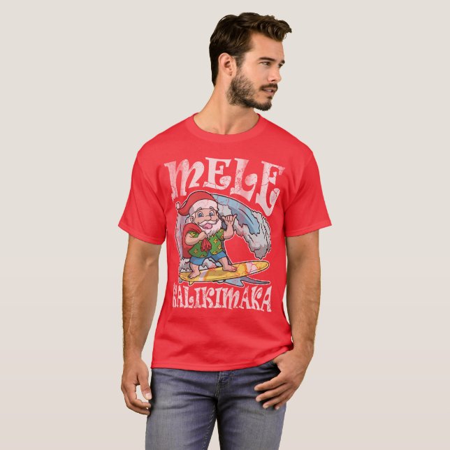 Mele Kalikimaka Hawaiianer-Weihnachten T-Shirt (Vorne ganz)