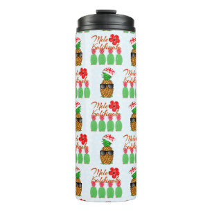 Mele Kalikimaka Hawaiianische Ananas Frohe Weihnac Thermosbecher