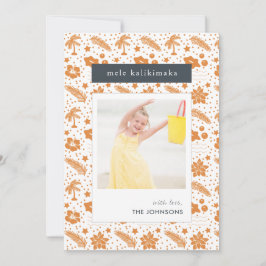 Mele Kalikimaka Hawaiianische Weihnachtsfotokarte Feiertagskarte