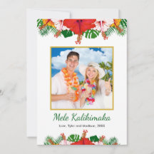 Mele Kalikimaka Hawaiianischer Hibiskus Weihnachts