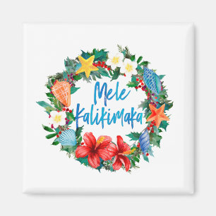 Mele Kalikimaka Hawaiianischer Weihnachtskranz Magnet