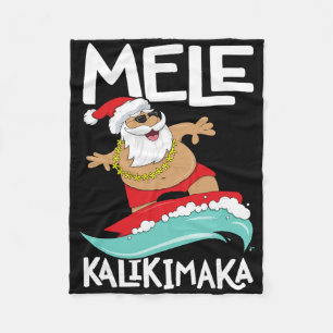 Mele Kalikimaka Hawaiianisches Weihnachten Hawaii Fleecedecke