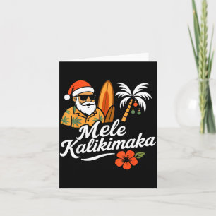 Mele Kalikimaka Hawaiianisches Weihnachten Santa H Karte