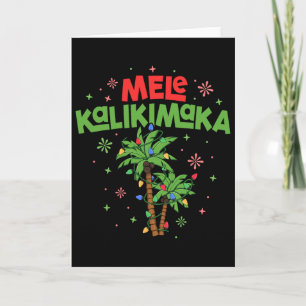 Mele Kalikimaka Hawaiianisches Weihnachts-Palmenba Karte