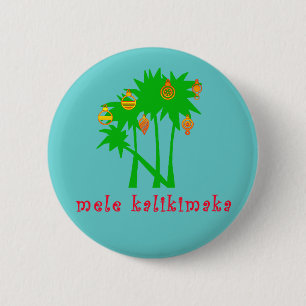 Mele Kalikimaka hawaiisches Weihnachtskleid Button
