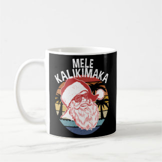 Mele Kalikimaka Hipster Santa Palm Trees Kaffeetasse