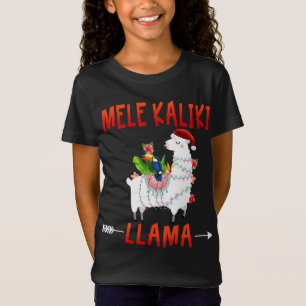 Mele Kalikimaka Kaliki Llama im Weihnachtslicht H T-Shirt