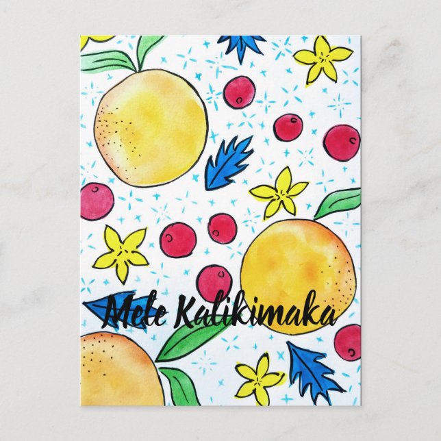 Mele Kalikimaka-Karte Postkarte (Vorderseite)