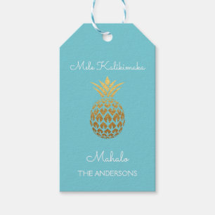 Mele Kalikimaka - Mahalo Ananas Weihnachten Geschenkanhänger