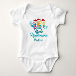 Mele Kalikimaka Mermaid Niedlich Beach Christmas Baby Strampler