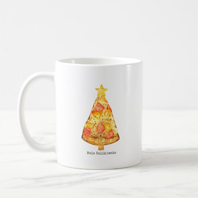 Mele Kalikimaka Merry Christmas Hawaiian Pizza Kaffeetasse (Links)