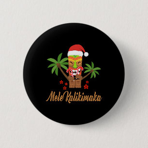 Mele Kalikimaka Merry Christmas Hawaiian Xmas Gift Button