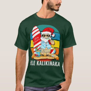 Mele Kalikimaka Merry Christmas Retro Hawaiian San T-Shirt