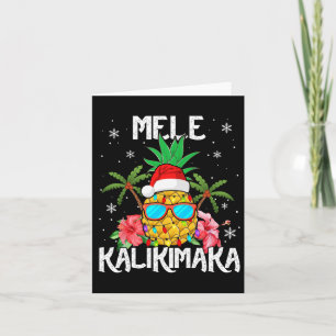 Mele Kalikimaka Merry Xmas Light Santa Hawaiian Pi Karte