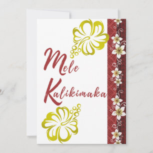 Mele Kalikimaka mit Aloha Shirt Border Feiertagskarte