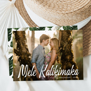 Mele Kalikimaka Modernes Foto Feiertagskarte