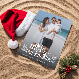 Mele Kalikimaka Modernes Foto Hawaiian Holiday Feiertagspostkarte