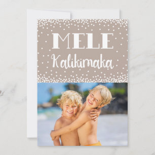 Mele Kalikimaka Modernes Tan Weihnachtsgebäck Foto Feiertagskarte