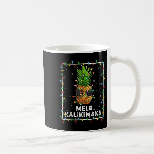 Mele Kalikimaka Ne Xmas Lights Hawaiian Christmas  Kaffeetasse (Rechts)