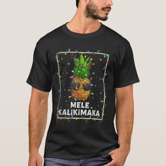 Mele Kalikimaka Ne Xmas Lights Hawaiian Christmas  T-Shirt (Vorderseite)