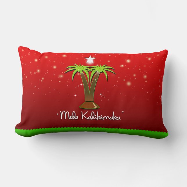 Mele Kalikimaka Palme Tree für Weihnachten Lendenkissen (Vorderseite)