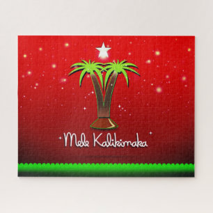Mele Kalikimaka Palme Tree für Weihnachten Puzzle
