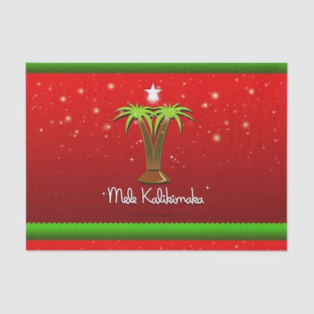 Mele Kalikimaka Palme Tree für Weihnachten Seidenpapier (Vorderseite)