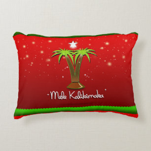Mele Kalikimaka Palme Tree für Weihnachten Zierkissen