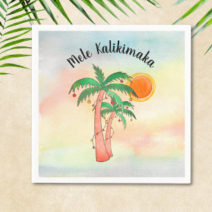 Mele Kalikimaka Palmen Servietten