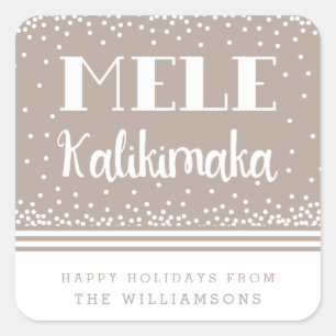 Mele Kalikimaka Personalisiert Holiday Stickers