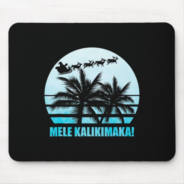 Mele Kalikimaka Retro Hawaiian Christmas Family Va Mousepad (Vorne)