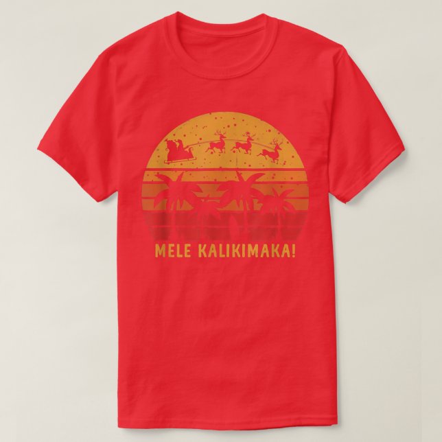 Mele Kalikimaka Retro Hawaiian Christmas Family Va T-Shirt (Design vorne)