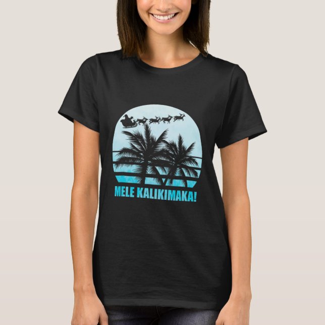 Mele Kalikimaka Retro Hawaiian Christmas Family Va T-Shirt (Vorderseite)