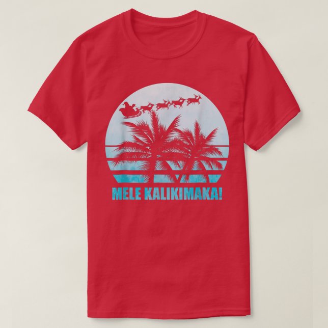 Mele Kalikimaka Retro Hawaiian Christmas Family Va T-Shirt (Design vorne)
