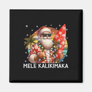 Mele Kalikimaka Retro-Santa Rock On-Schlafanzug We Magnet