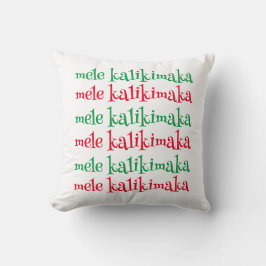 Mele kalikimaka rot und grün Hawaii Weihnachten Kissen