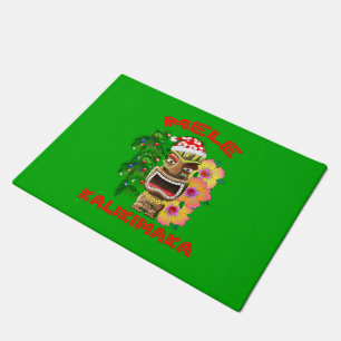 Mele Kalikimaka Santa Claus Tiki Fußmatte