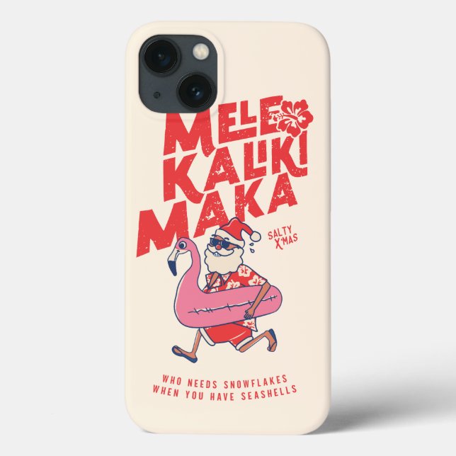 Mele Kalikimaka Santa Flamingo Christmas Getaways Case-Mate iPhone Hülle (Rückseite)